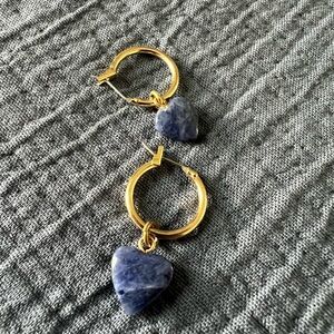 Charm hoop earrings